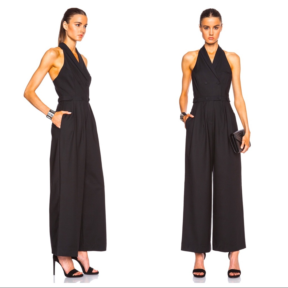 Zimmermann AUTH Black Seer Drape Tuxedo Jumpsuit sz 0 - Picture 2 of 16